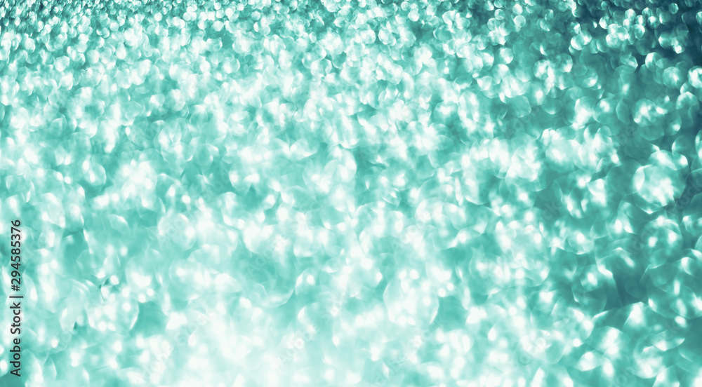 Holiday Neo mint green abstract bokeh background