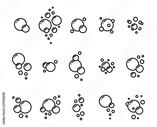 Collection of bubbles icons vector