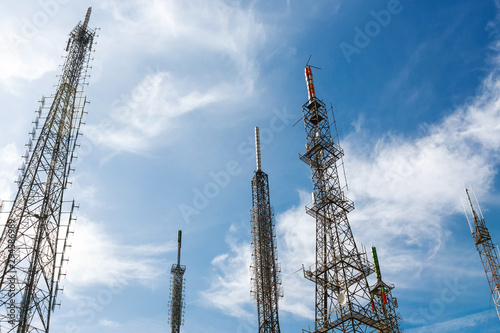 antennas of transmitters or repeaters of cellular network GSM