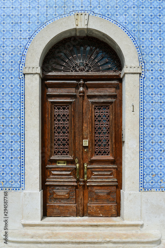 Detail of an old door, Lisbon, Portugal © tashka2000