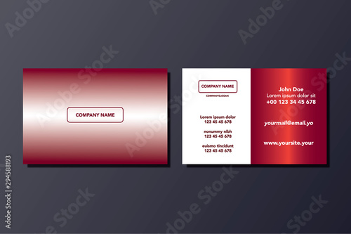  Layout for Business card with gradient easy to change. Format .ai