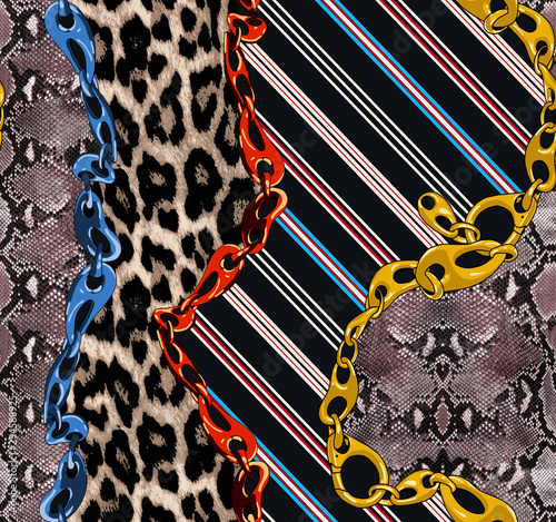 leopard texture pattern chain pattern animal art