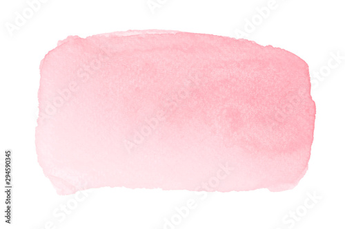 Artistic watercolor light pink brushstroke with uneven edges.
