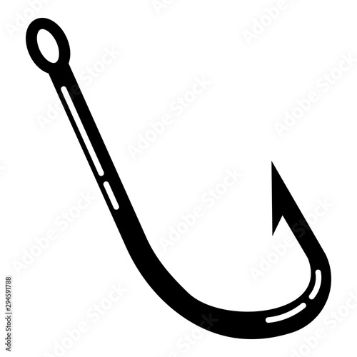 New fishing hook icon. Simple illustration of new fishing hook vector icon for web design isolated on white background