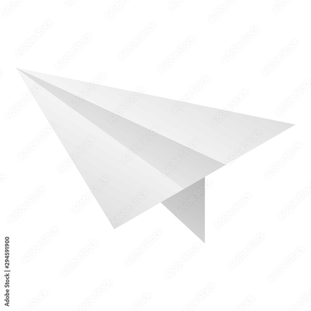 Paper plane icon. Isometric of paper plane vector icon for web design isolated on white background Paper plane icon. Isometric of paper plane vector icon for web design isolated on white background