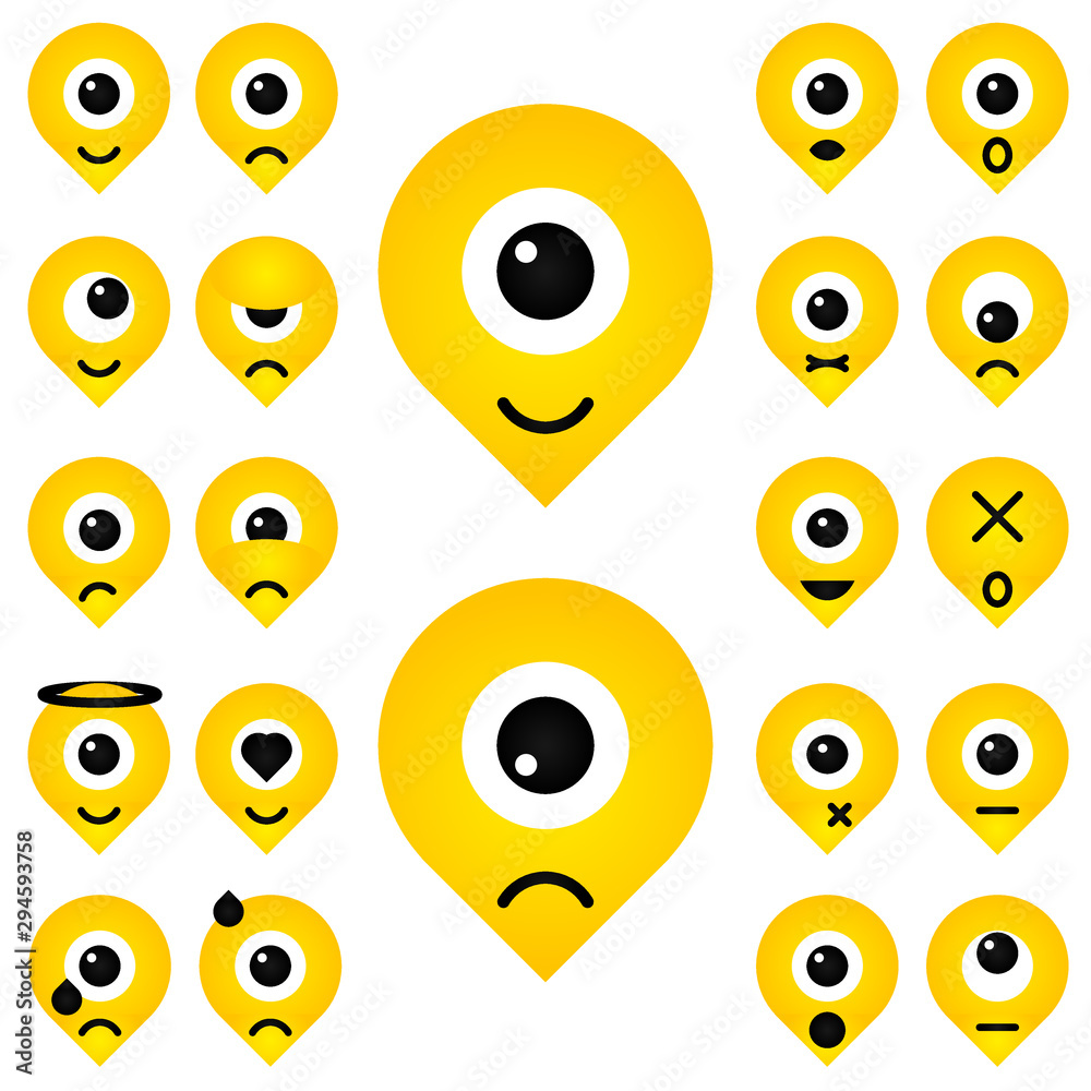pin location emoji smile design Stock Vector | Adobe Stock