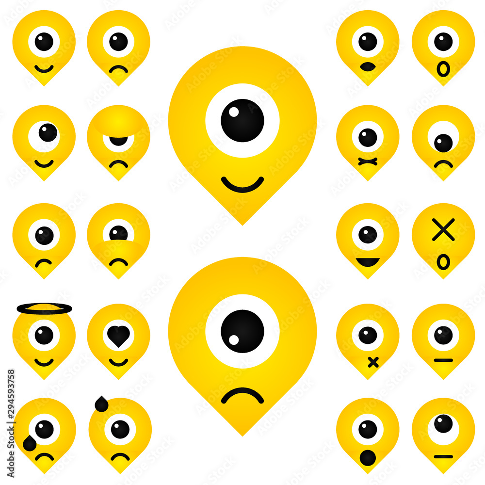 pin location emoji smile design Stock Vector Adobe Stock