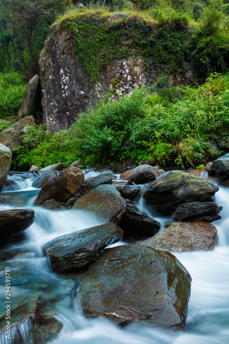 Bhagsu waterfall in Bhagsu, Himachal Pradesh, India photo