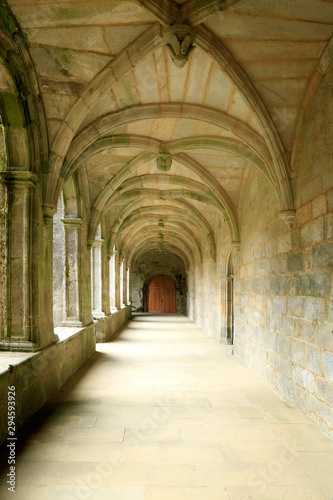 Hall of arches in monastery cloister
