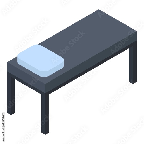 Shelter bed icon. Isometric of shelter bed vector icon for web design isolated on white background