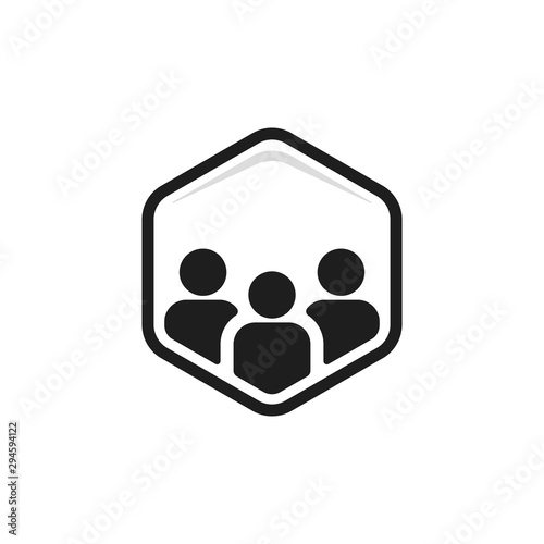 connect together logo with team work