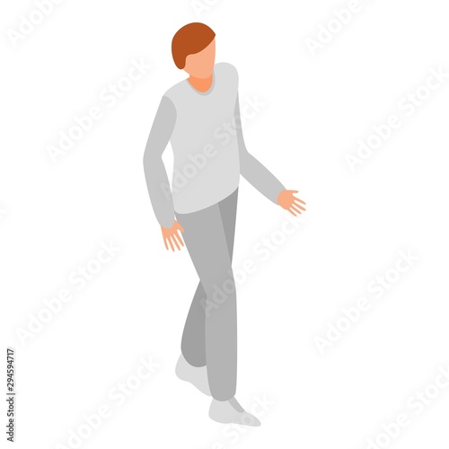 Homeless man icon. Isometric of homeless man vector icon for web design isolated on white background