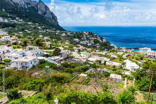 View of the Italian island of Capri from the town of Capri