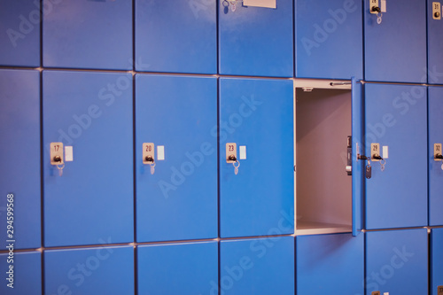blue cabinet locker