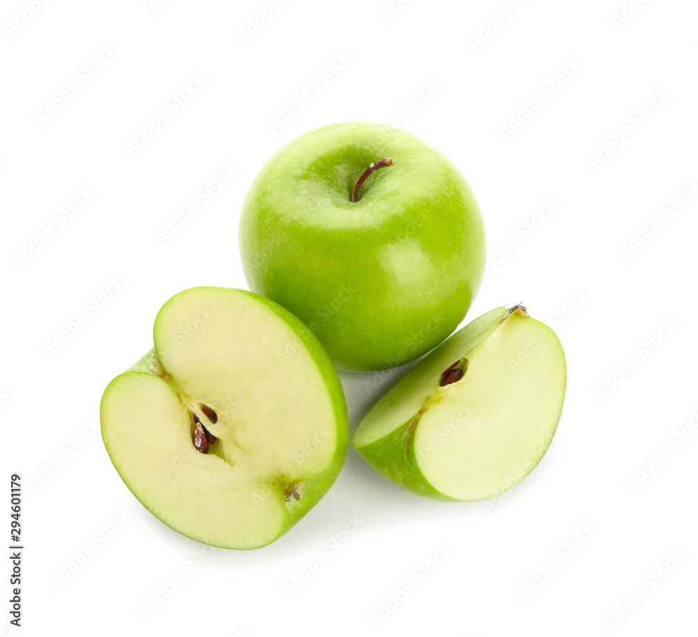 Fresh ripe apples on white background Fresh ripe apples on white background