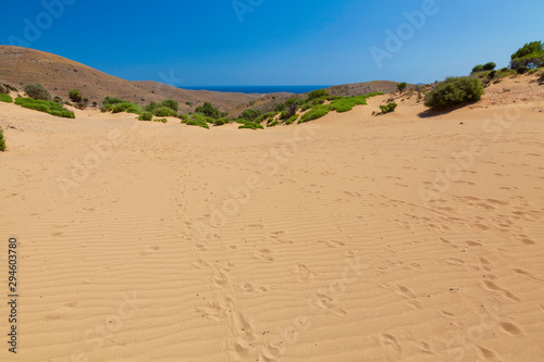 Lemnos desert - sand dunes in Lemnos island, Greece