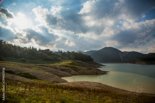 Beautiful landscape of Zaovine lake on Tara mountain.