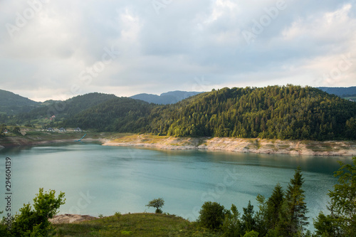 Beautiful landscape of Zaovine lake on Tara mountain. © MexChriss