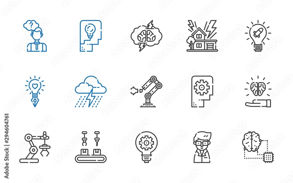 brain icons set brain icons set