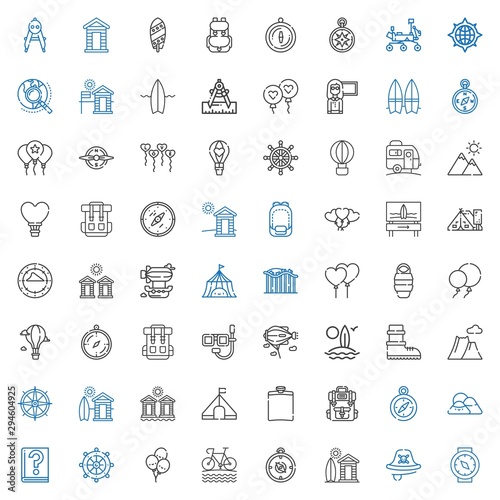 adventure icons set