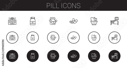 pill icons set