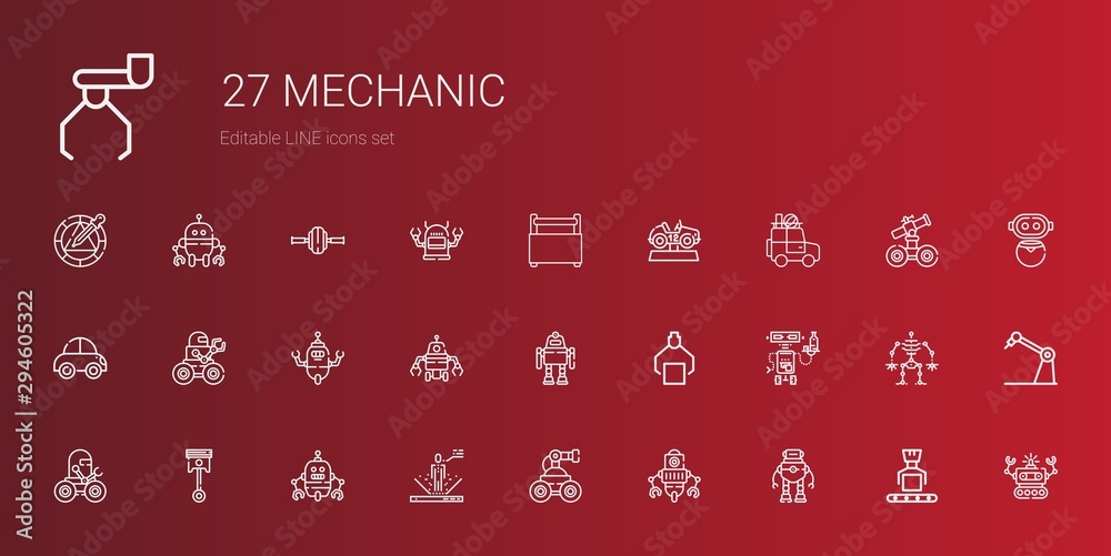 mechanic icons set mechanic icons set