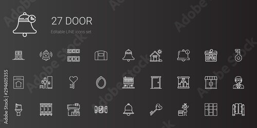 door icons set