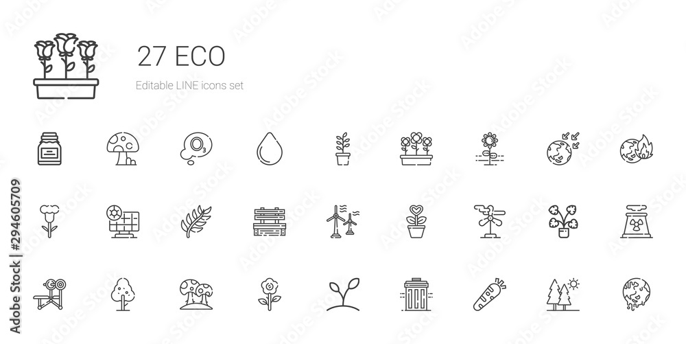 eco icons set eco icons set