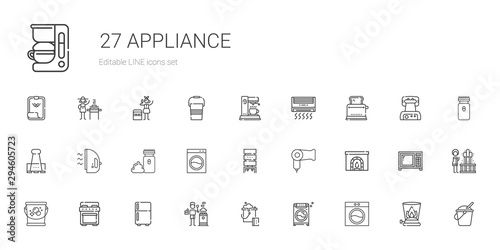 appliance icons set