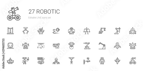 robotic icons set photo