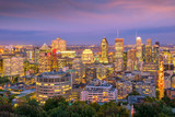 Montreal from top view at sunset in Canada