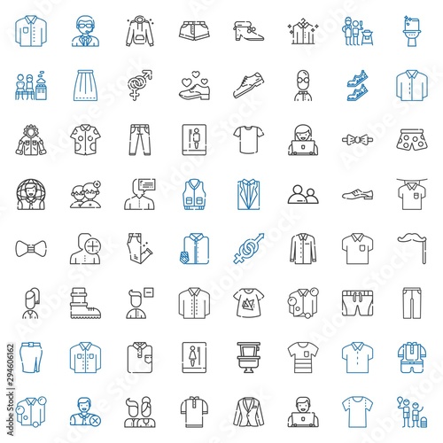 men icons set