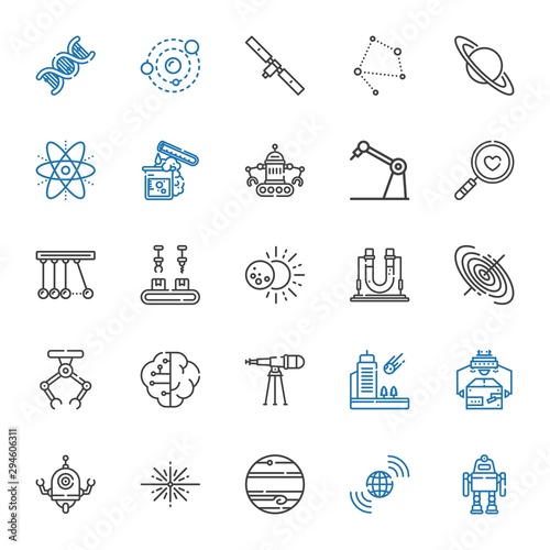 science icons set