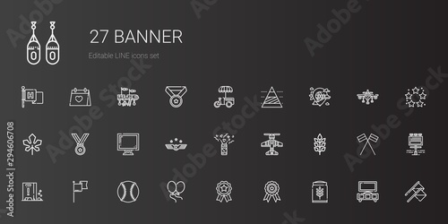 banner icons set