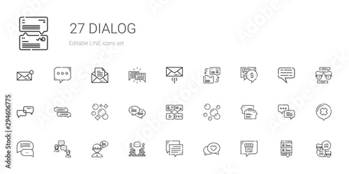 dialog icons set