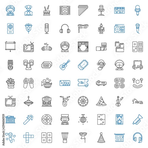 entertainment icons set