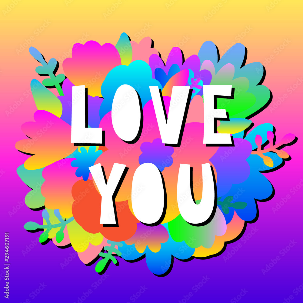 Fototapeta premium Modern bright gradient colored pattern for birthday card, party invitation, wallpaper, holiday shop sale poster, bag print, t shirt, workshop advertising etc.