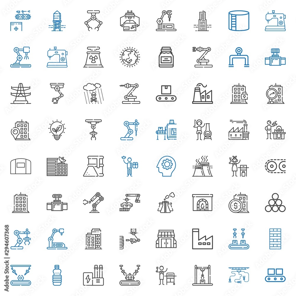 factory icons set factory icons set