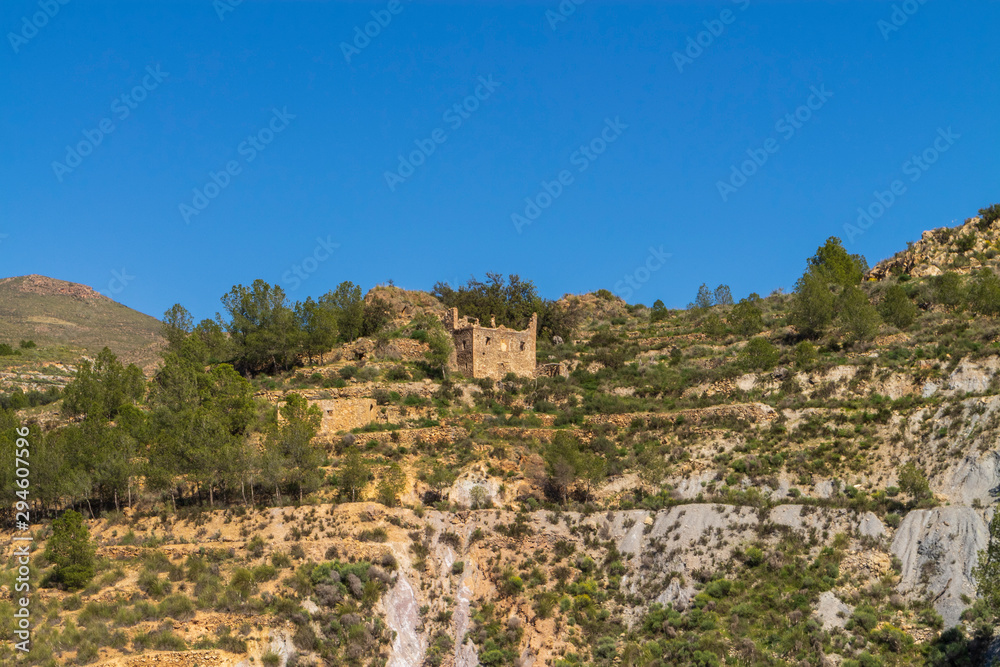 landscape of the Rambla de Hirmes area in Beninar (Spain)