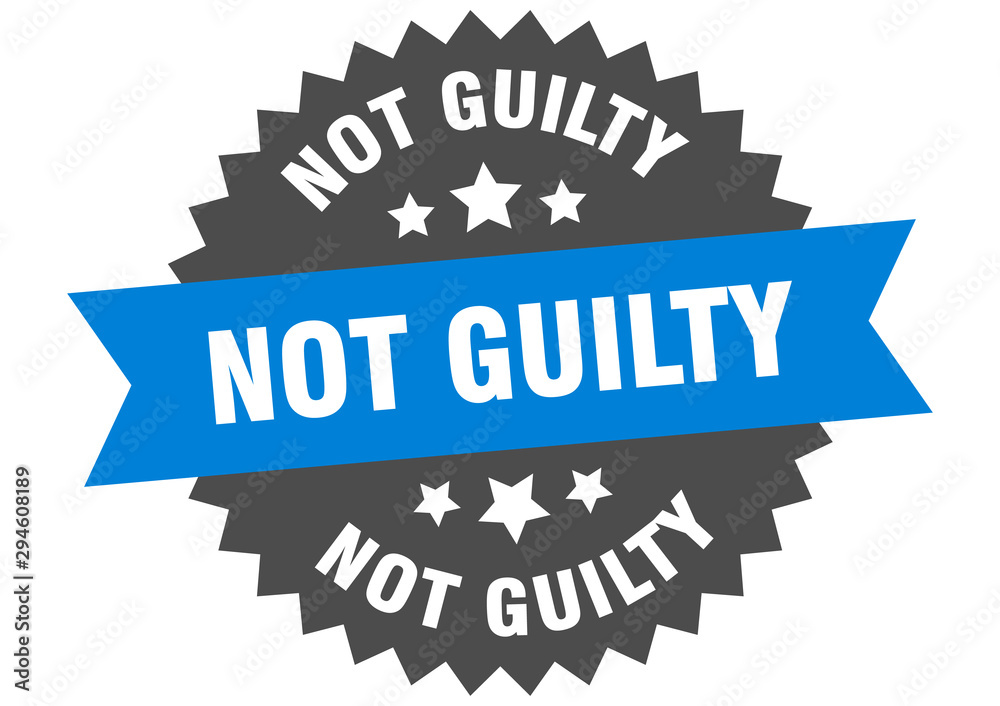 Fototapeta premium not guilty sign. not guilty blue-black circular band label