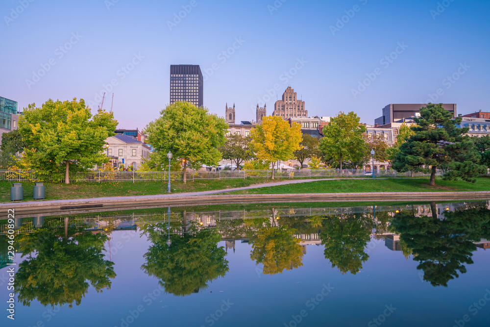 Naklejka premium Old town Montreal in the morning, Canada
