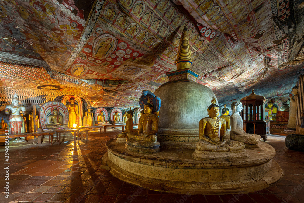 Dambulla historical cave temple in Sri Lanka