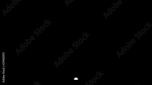 Fire explosion on a black background with alpha channel. 3D animation.