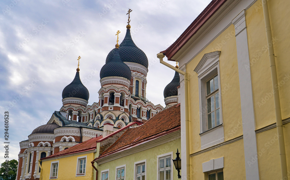 View of the Alexander Nevsky Cathedral in Tallinn.