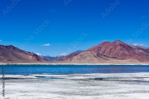 Salt lake Tso Kar in Himalayas  Ladakh