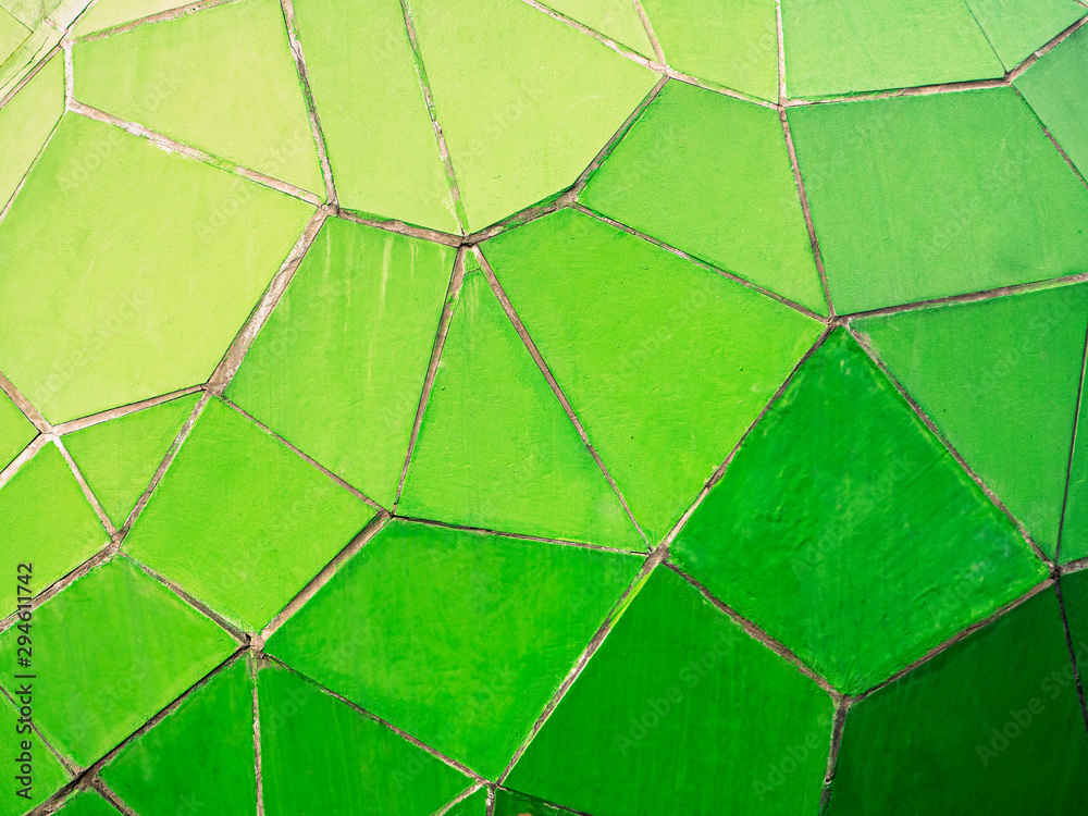 Green background consists of different geometric shapes Green background consists of different geometric shapes