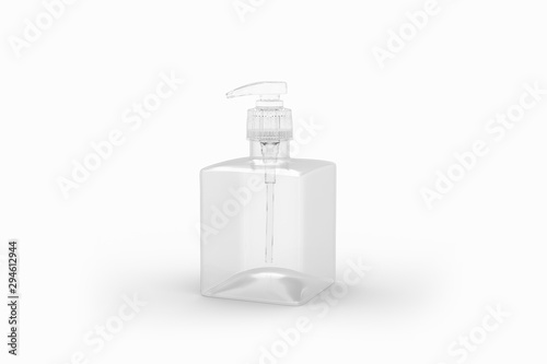 3D illustrator empty jar for cosmetic branding. Mockup 