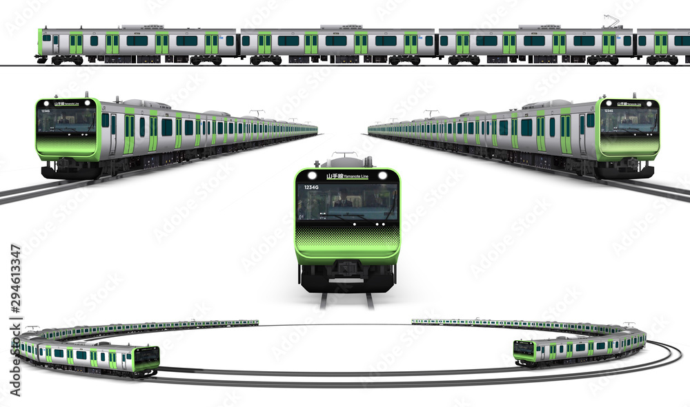 Tokyo train illustration set_2 in 3d render Stock Illustration | Adobe ...