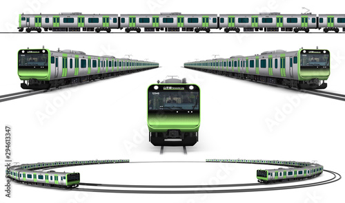 Tokyo train illustration set_2 in 3d render photo