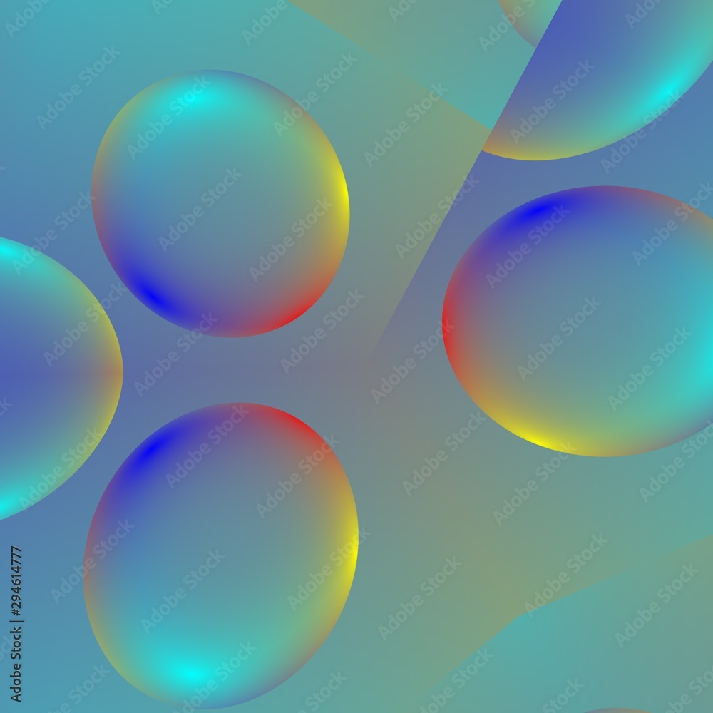 Cool bubbles background. Fresh air, and perspective space background. Abstract illustration.